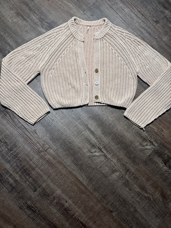 Free People Sweaters - Free People Sweet Nothing Cardi Cropped Chunky Knit Cardigan